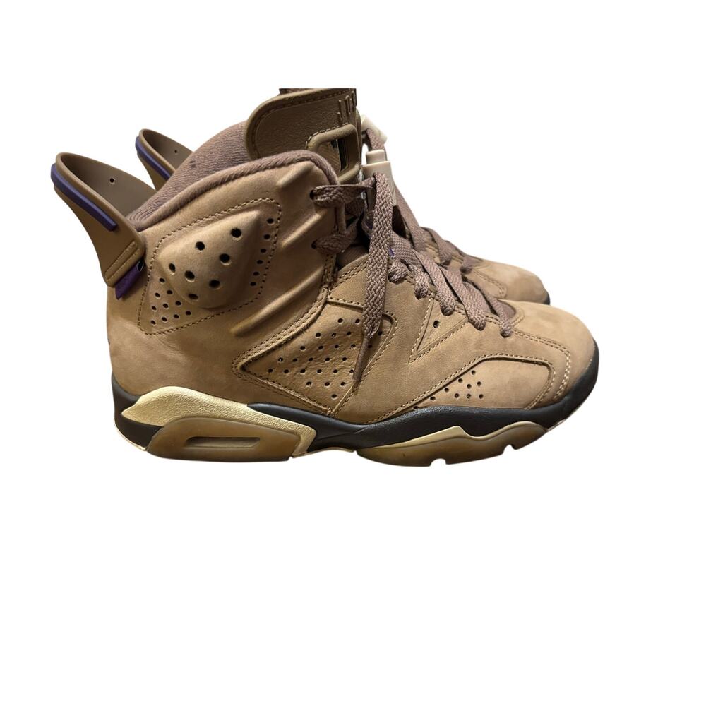 Air Jordan 6 Retro GORE-TEX Brown Kelp Court Purple Sneakers SZ 6.5Y